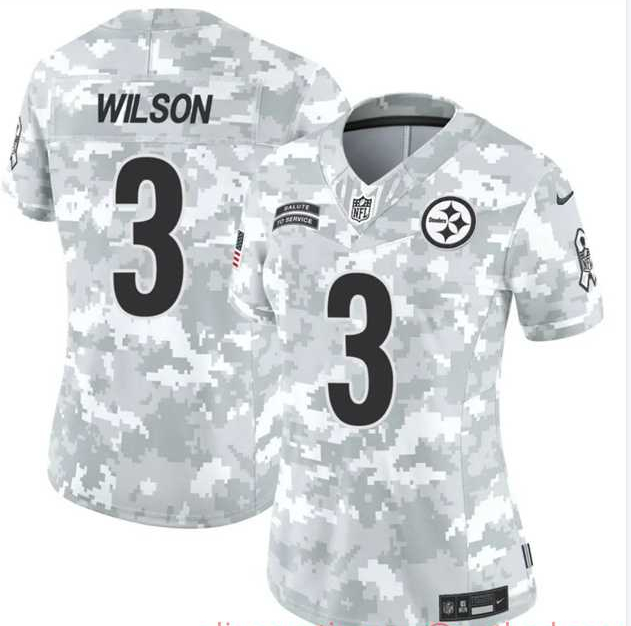 Women's Pittsburgh Steelers #3 Russell Wilson 2024 F.U.S.E Arctic Camo Salute To Service Limited Stitched Jersey Dzhi,We sell and wholesale Women's Pittsburgh Steelers #3 Russell Wilson 2024 F.U.S.E Arctic Camo Salute To Service Limited Stitched Jersey Dzhi on line form chian!